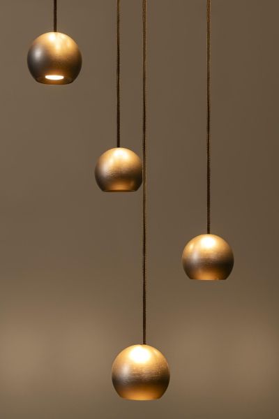 Lucide MONTANA - Pendant light - LED Dim. - CCT - 16x5,7W 2700K/4000K - Suitable for double-height spaces and high ceiling - Coffee - Premium